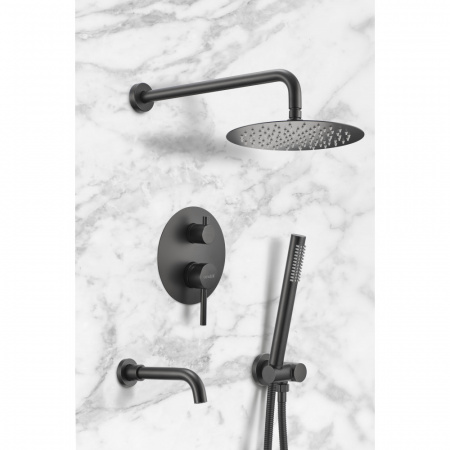 Система для душа Milacio Ultra 150 MCU.150.MB чёрный матовый