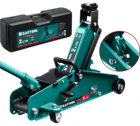 Домкрат подкатной Kraftool S-PIN 2.5т 140-385 мм в кейсе
