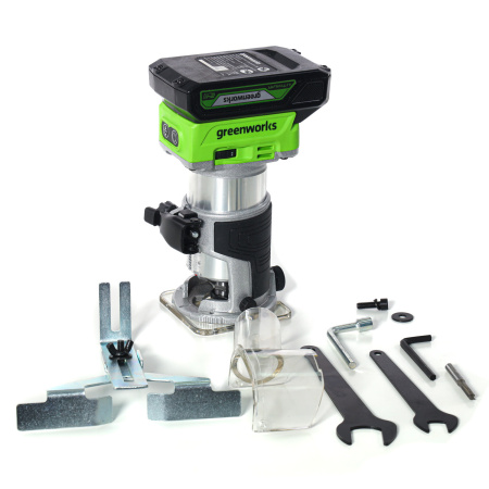 Фрезер аккумуляторный Greenworks G24RO (без АКБ и ЗУ)