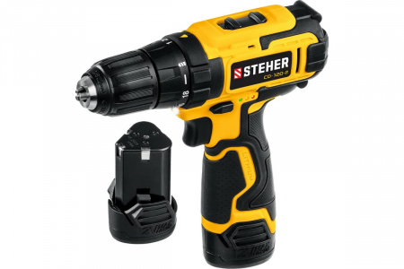 Дрель-шуруповерт Steher CDB-120-2 (12 В, 40 Нм, 2 АКБ (2 Ач), кейс)
