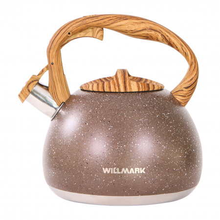 Чайник со свистком Willmark WTK-4022SS, Коричневый