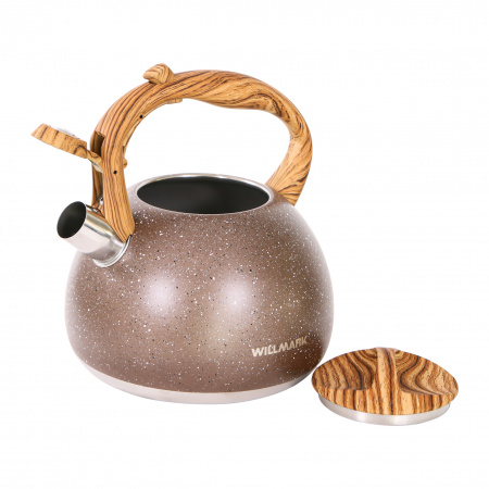 Чайник со свистком Willmark WTK-4022SS, Коричневый