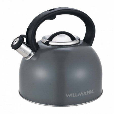 Чайник со свистком Willmark WTK-4810SS, Темно-серый
