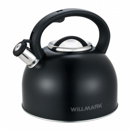 Чайник со свистком Willmark WTK-4810SS, Черный