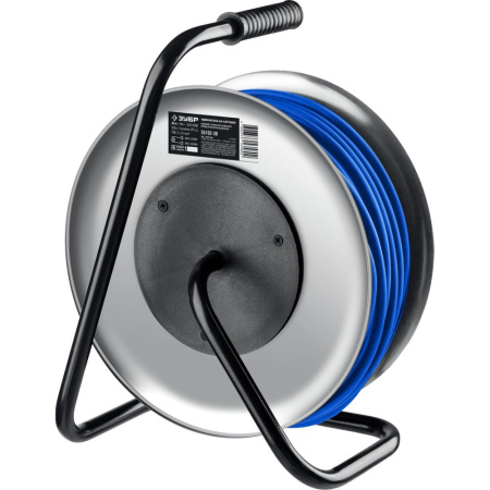 Силовой удлинитель на стальной катушке Зубр ПВС 325 55102-30 (ПВС 3х2.5 30м 4000Вт IP44)
