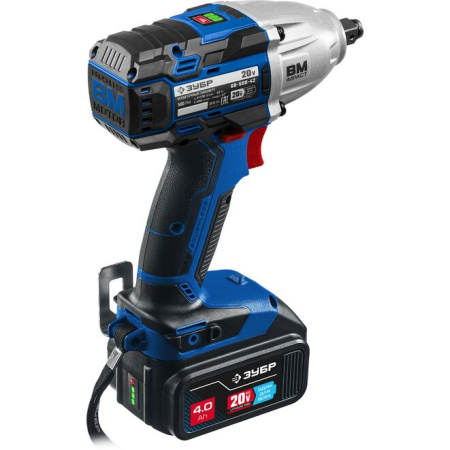 Гайковерт бесщеточный Зубр Профессионал т7 GB-500-42, 20 В, 500 Н·м, 2 АКБ (4 А·ч), кейс