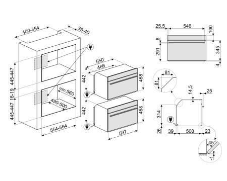 Духовой шкаф с пароваркой Smeg SO4104S4PG