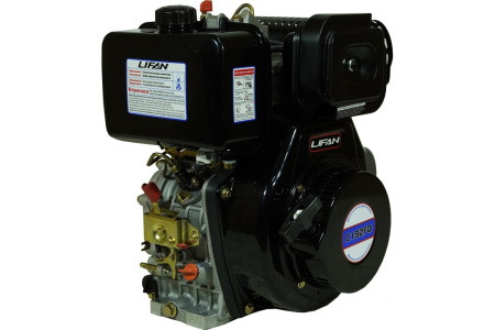 Двигатель Lifan Diesel 192FD D25 6A шлицевой вал (splined shaft)