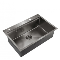 milacio_denia_75_steel_komplekt_mc_77429_stal_voronyenaya Мойка для кухни Milacio Denia 75 Steel (комплект) (MC.77429) сталь воронёная