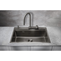 milacio_denia_75_steel_komplekt_mc_77429_stal_voronyenaya Мойка для кухни Milacio Denia 75 Steel (комплект) (MC.77429) сталь воронёная
