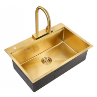 milacio_denia_75_steel_komplekt_mc_77428_zoloto Мойка для кухни Milacio Denia 75 Steel (комплект) (MC.77428) золото