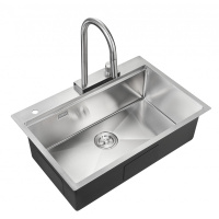 milacio_denia_75_steel_komplekt_mc_77420_stal_nerzhaveyushchaya Мойка для кухни Milacio Denia 75 Steel (комплект) (MC.77420) сталь нержавеющая