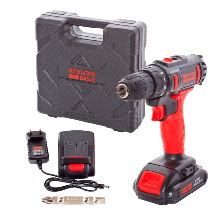 Дрель аккумуляторная RedVerg Basic SD18LE/2-2