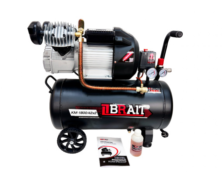 Компрессор воздушный прямой Brait КМ-1800/42Х2