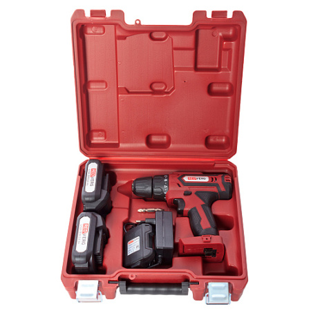 Дрель аккумуляторная RedVerg RD-S18M/U (2х2Ач,0-400/1400об/мин,25Нм,БЗП 0.8-10мм), кейс