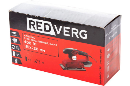Плоско-шлифовальная машина RedVerg ПШМ RD-SG40-115S (400Вт,115х230мм,ход 2.5мм,6000-11000кол/мин)