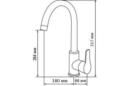 Смеситель Lex TANARO DEEP GREY