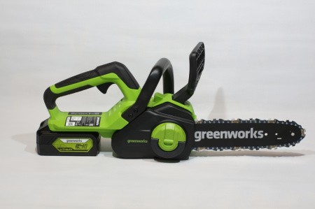 Пила цепная аккумуляторная Greenworks G24CS25, 24V, 25см, без АКБ и ЗУ