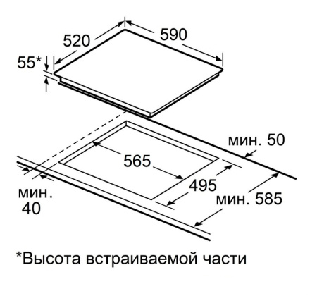 Варочная поверхность индукционная Maunfeld CVI594SB2BKF Inverter