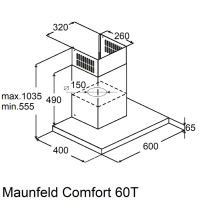 Вытяжка Maunfeld Comfort 60 T чёрный