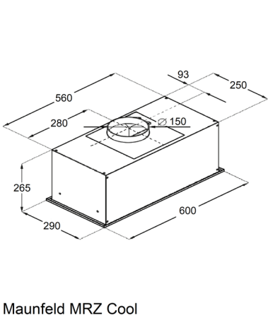 Вытяжка Maunfeld MZR Cool 60 чёрный