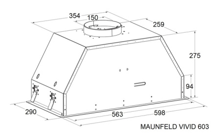 Вытяжка Maunfeld VIVID 603EM черный