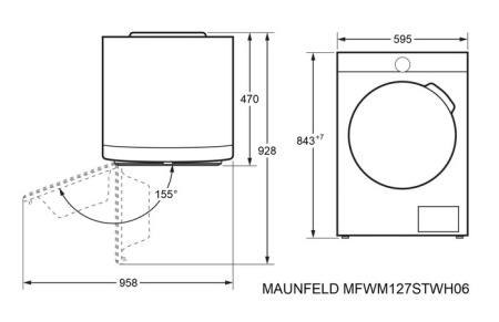 Стиральная машина Maunfeld MFWM127STWH06