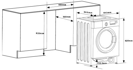 Стиральная машина встраиваемая Weissgauff WMI 6147 Inverter Steam