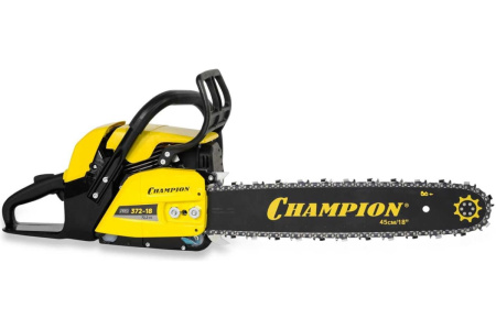 Бензопила Champion N372-18" (3,6кВт/4,8л.с., шина 45см-D025, цепь 3/8х1,6х66зв.)