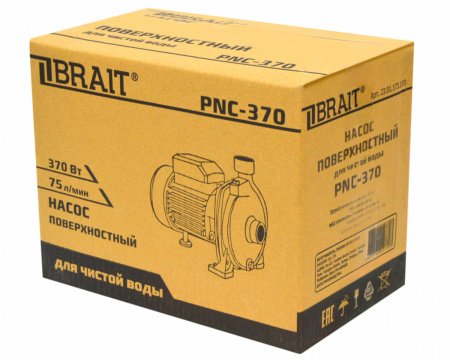 Насос садовый Brait PNC-370 (370Вт,60л/мин,всас.8м,напор 20м)