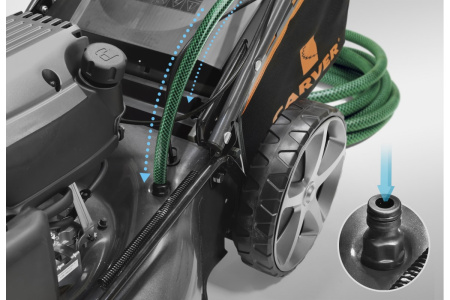 Газонокосилка бензиновая Carver LMG-2042HM HOBBY (2кВт/2,7л.с., шир.42см, выс. 25-75мм, тр-к 40л)