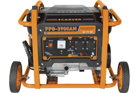 Электростанция бензиновая Carver PPG-3900АM (2х16А,12В/8А,2,9/3,2кВт,LT-170F,7л/с)