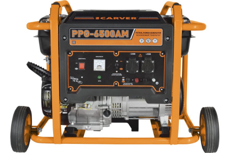 Электростанция бензиновая Carver PPG-6500АМ (2х16А+1х32А,12В/8А,5.0/5.5кВт,LT-188F,13л/с)