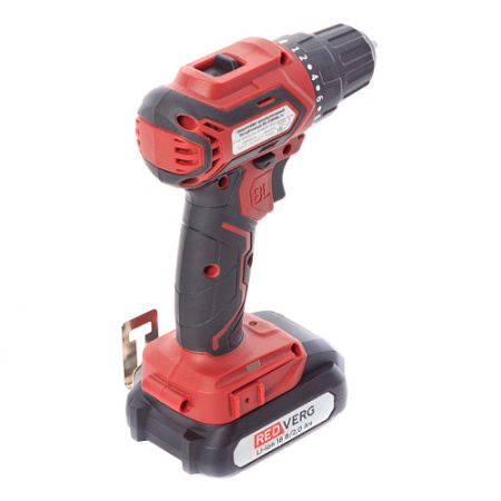 Дрель аккумуляторная RedVerg RD-S18MBL/U (2х2Ач,0-400/1400об/мин,42Нм,БЗП 0.8-10мм, кейс)
