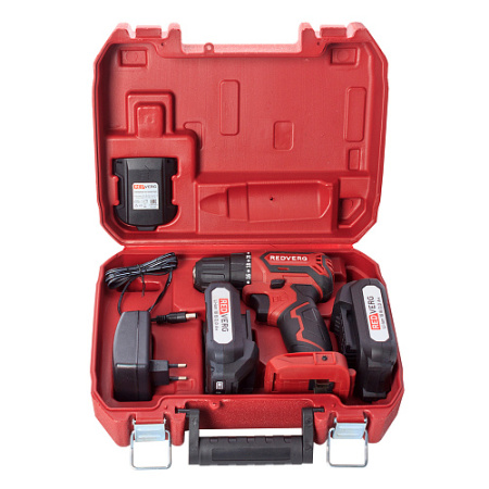 Дрель аккумуляторная RedVerg RD-S18MBL/U (2х2Ач,0-400/1400об/мин,42Нм,БЗП 0.8-10мм, кейс)