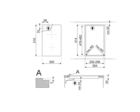 Варочная поверхность индукционная Smeg SI2321D