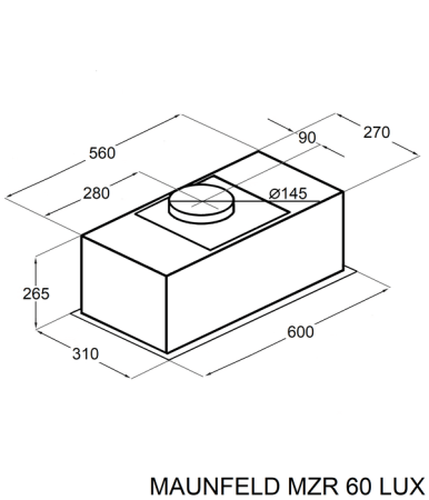 Вытяжка Maunfeld MZR 60 Lux белый