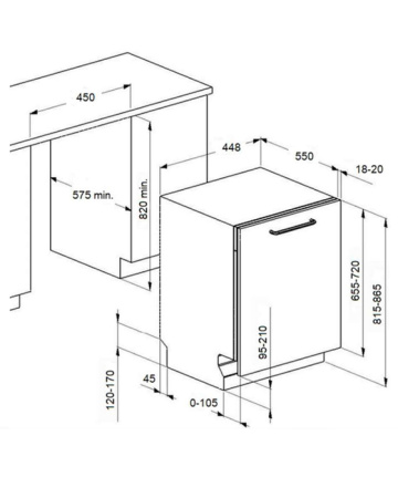Посудомоечная машина встраиваемая Maunfeld MLP-082D Light Beam