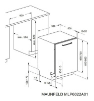 Посудомоечная машина встраиваемая Maunfeld MLP6022A01 Light Beam