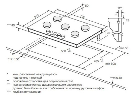 Варочная поверхность газовая Graude GS 70.1 SM