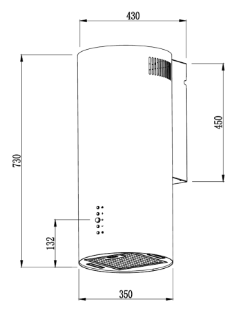 Вытяжка Weissgauff Gracia 70 BL