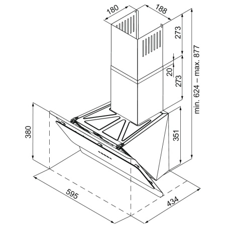 Вытяжка Krona URAN 600 DN WHITE 4S