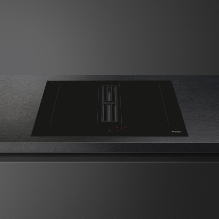 Варочная поверхность индукционная со встроенной вытяжкой Smeg HOBD472D2