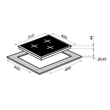 Электрическая варочная панель Maunfeld EVCE.453.D-BK