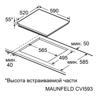 Варочная поверхность индукционная Maunfeld CVI593SBBK Inverter