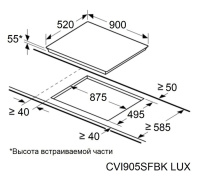 maunfeld_cvi905sfbk_lux_inverter Варочная поверхность индукционная Maunfeld CVI905SFBK LUX Inverter