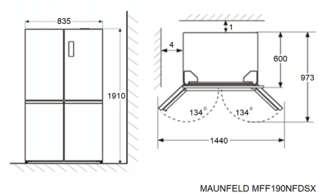 Холодильник Maunfeld MFF190NFDPW