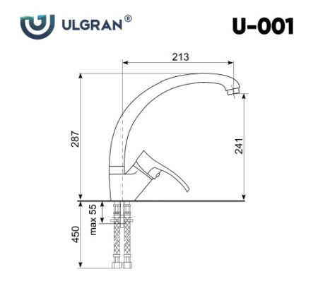 Смеситель Ulgran U-001 ультра-белый