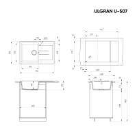 ulgran_u_507_ultra_chernyy Мойка для кухни Ulgran U-507 ультра-черный