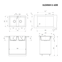 ulgran_u_608_temno_seryy Мойка для кухни Ulgran U-608 темно-серый